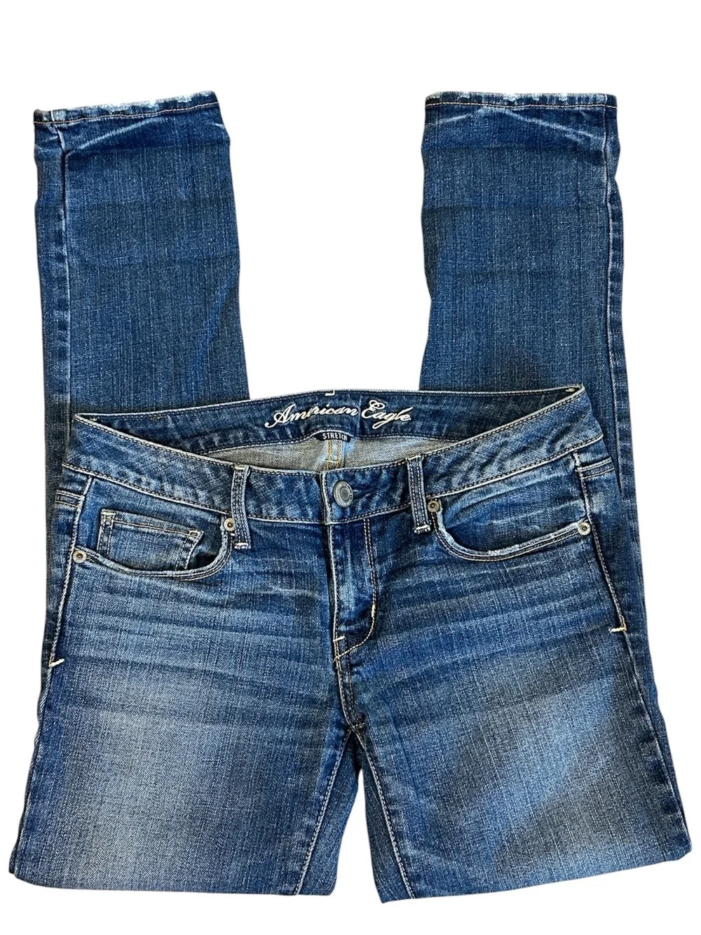 Vintage 2010 Y2K American Eagle AE Stretch Low Rise Skinny Jeans Size 6 Short - Picture 2 of 13